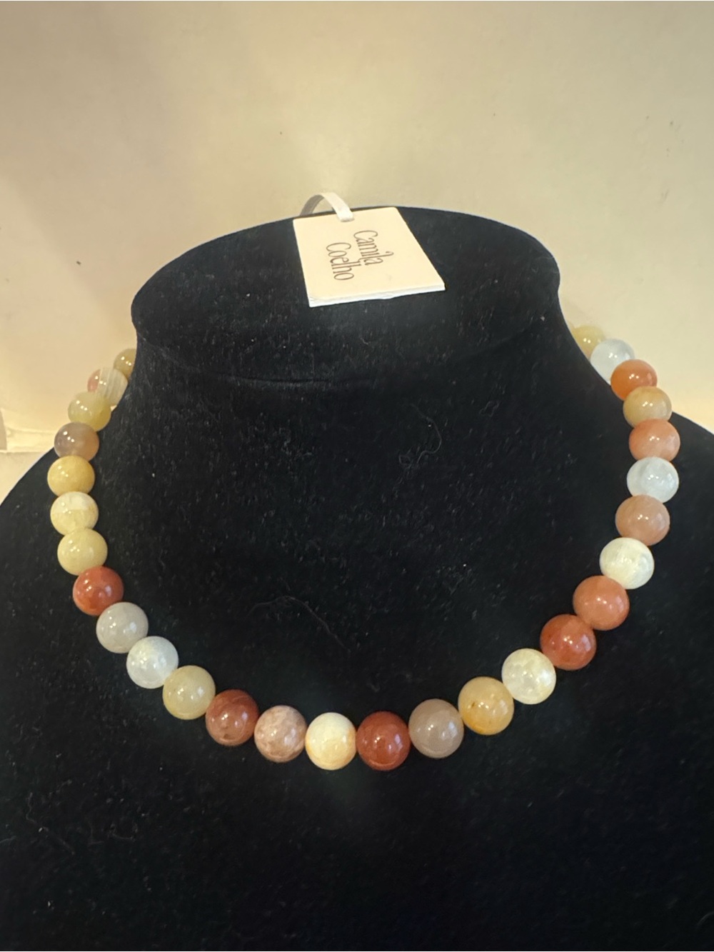 Camila Coelho Semi Precious Stone Beaded Necklace 16” + 1.5” NWT $189